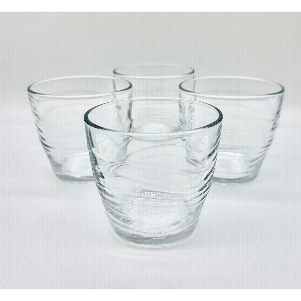 Set of 4 Libbey Orbita Double Old Fashion Glasses Drinkware Glassware Barware